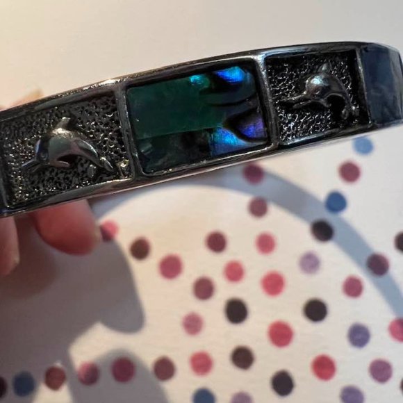 Dolphin Bracelet with Abalone and Mother-of-Pearl - Picture 2 of 7